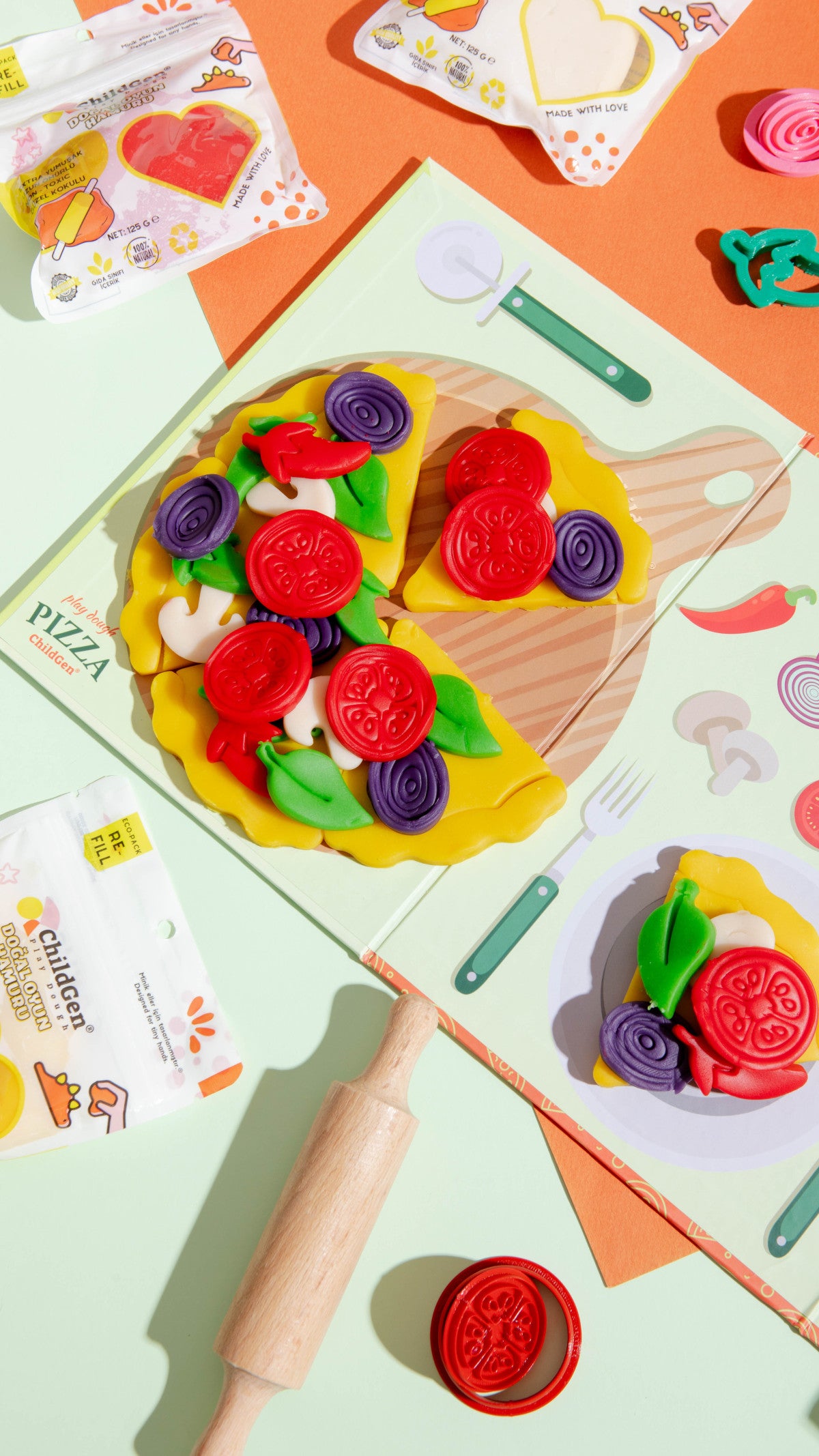 Childgen - play dough games - pizza set