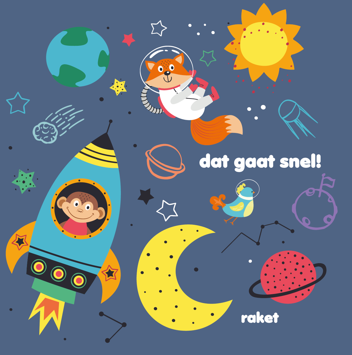 Op weg met vogeltje Toet